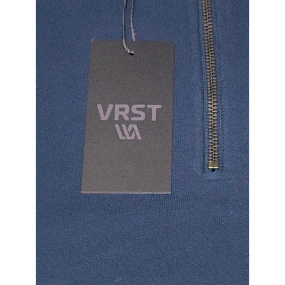 VRST Men's 1/4 Zip Pullover Long Sleeves Teal Blue Sweatshirt Medium NWT
